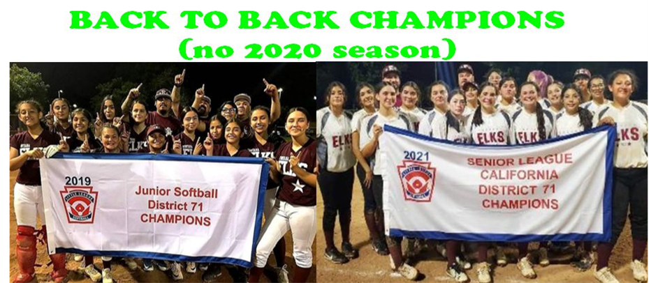 Back To Back Dist 71 Softball